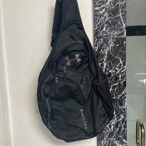 Under Armour zip up bag, over the shoulder